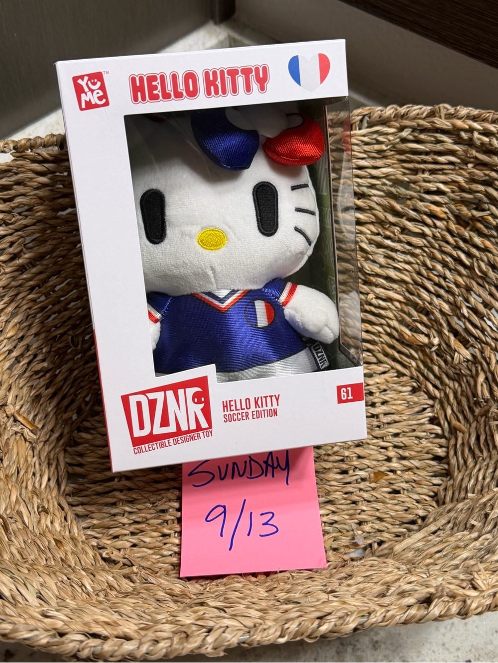 Hello Kitty France Soccer DZNR Plush #61 NIB